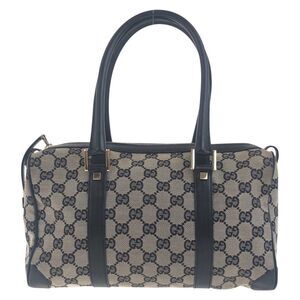 Gucci GG Canvas Leather Mini Boston Handbag